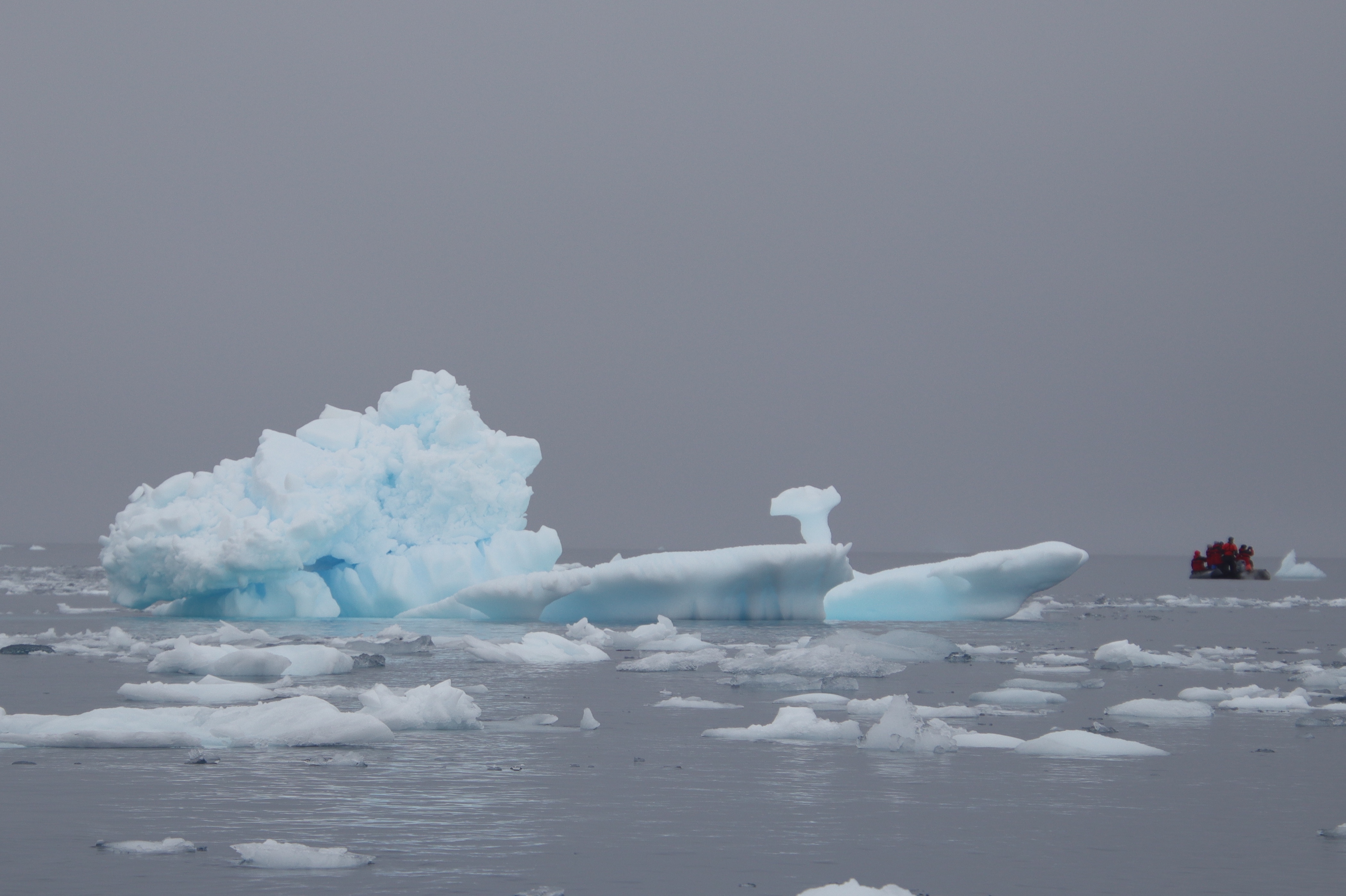 Whale spout iceberg