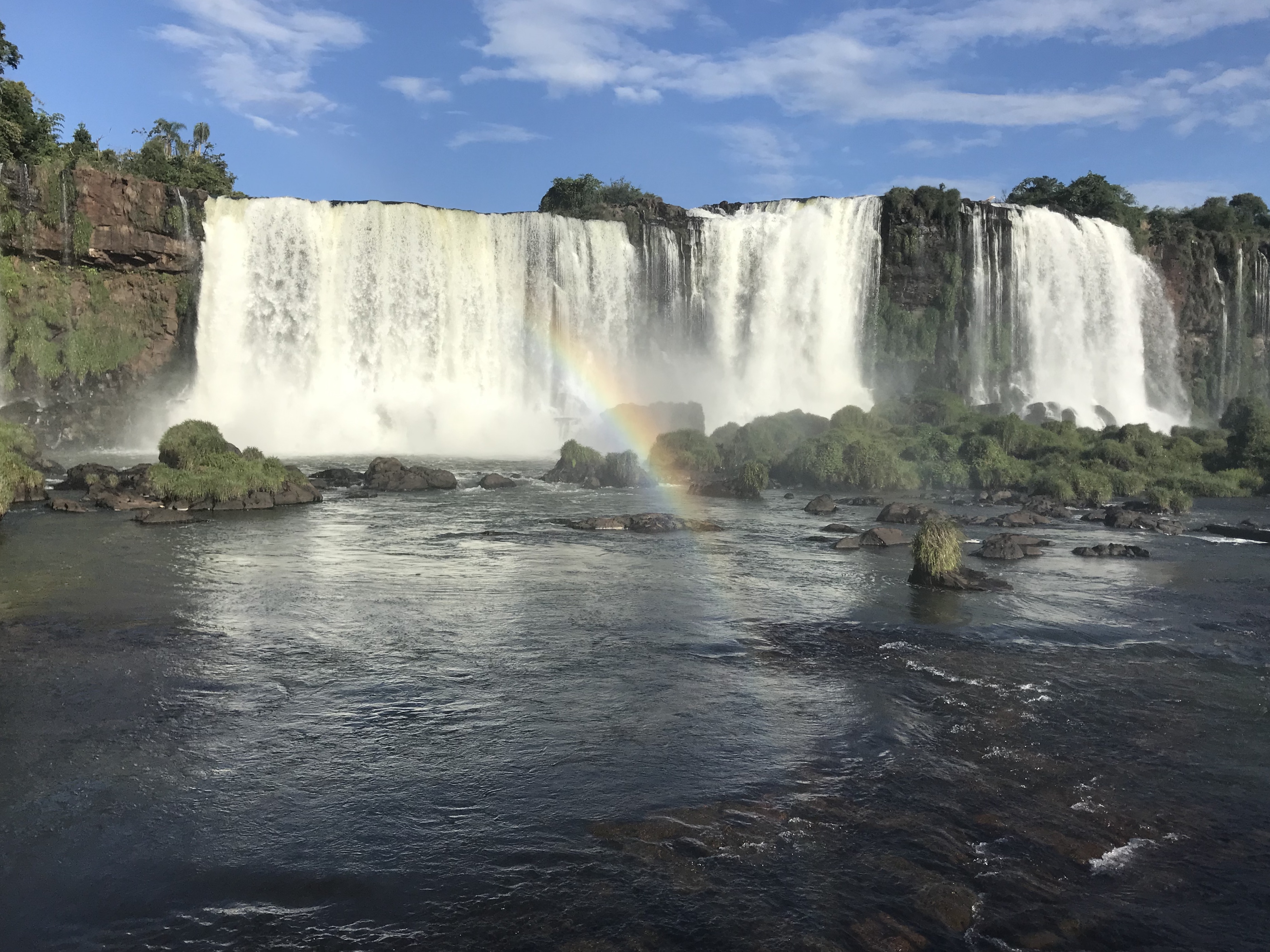 Iguazu Falls with rainbow