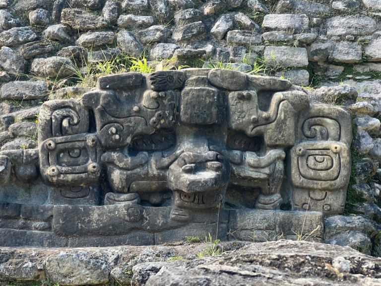 Carving on side of royal structure