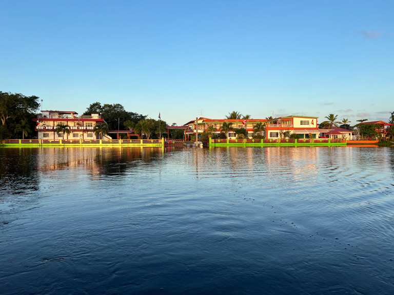 The lodge in the morning light