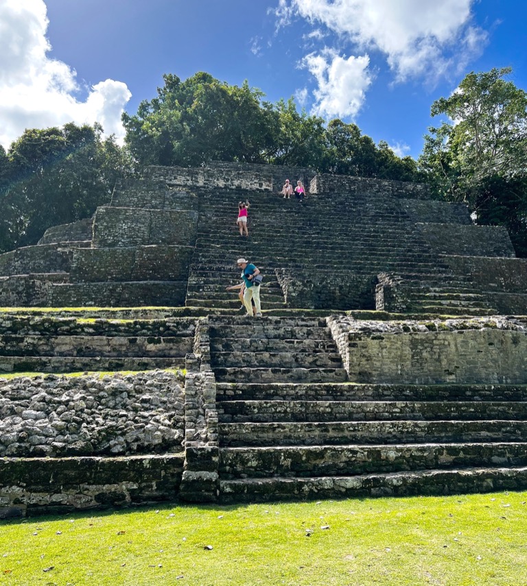 Climbing the Jaguar temple