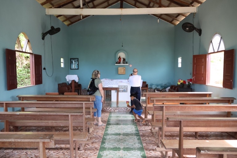 Inside the church