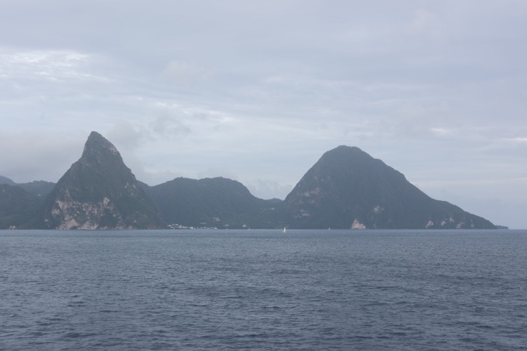 Pitons from the sea