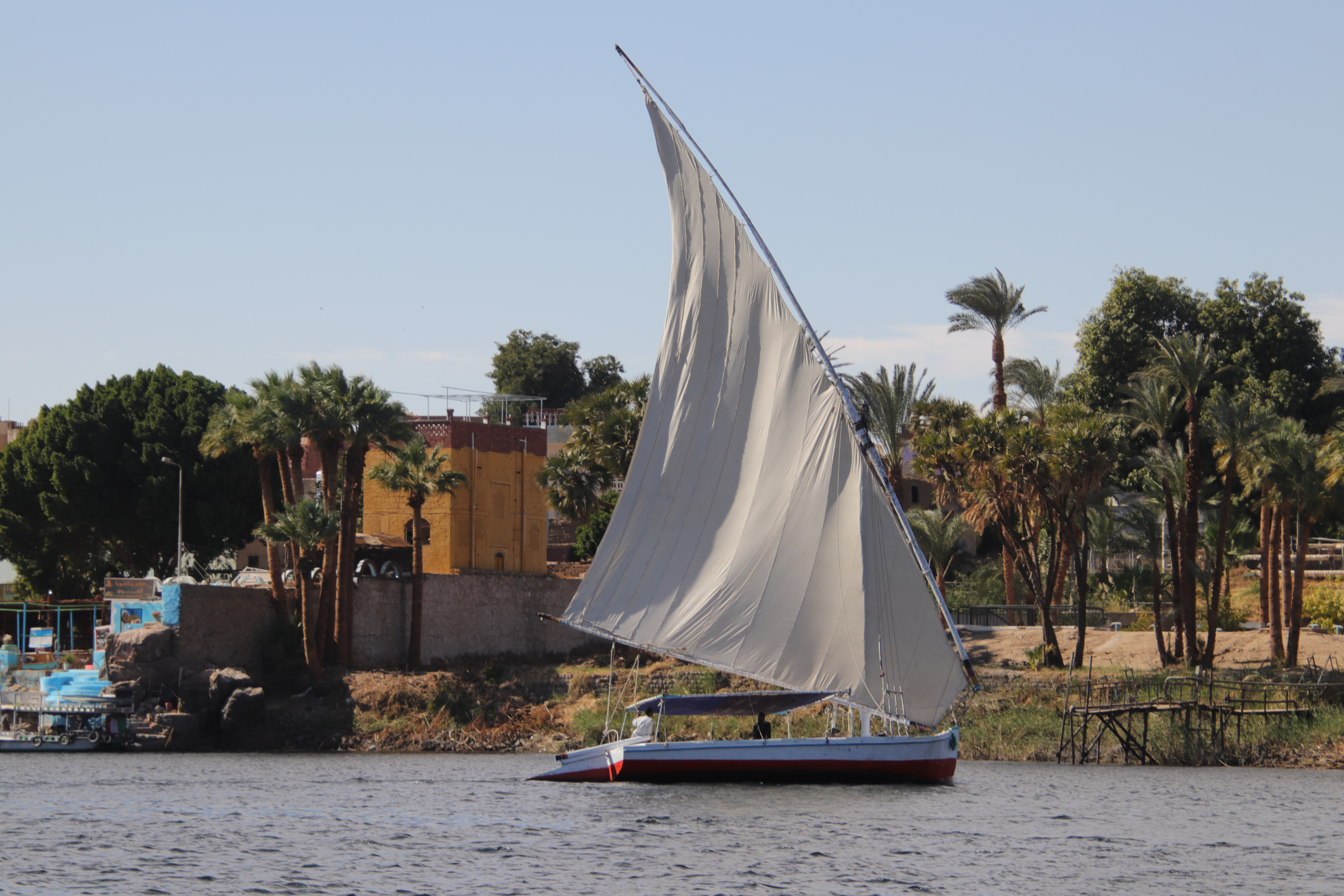 a Felucca carrying locals