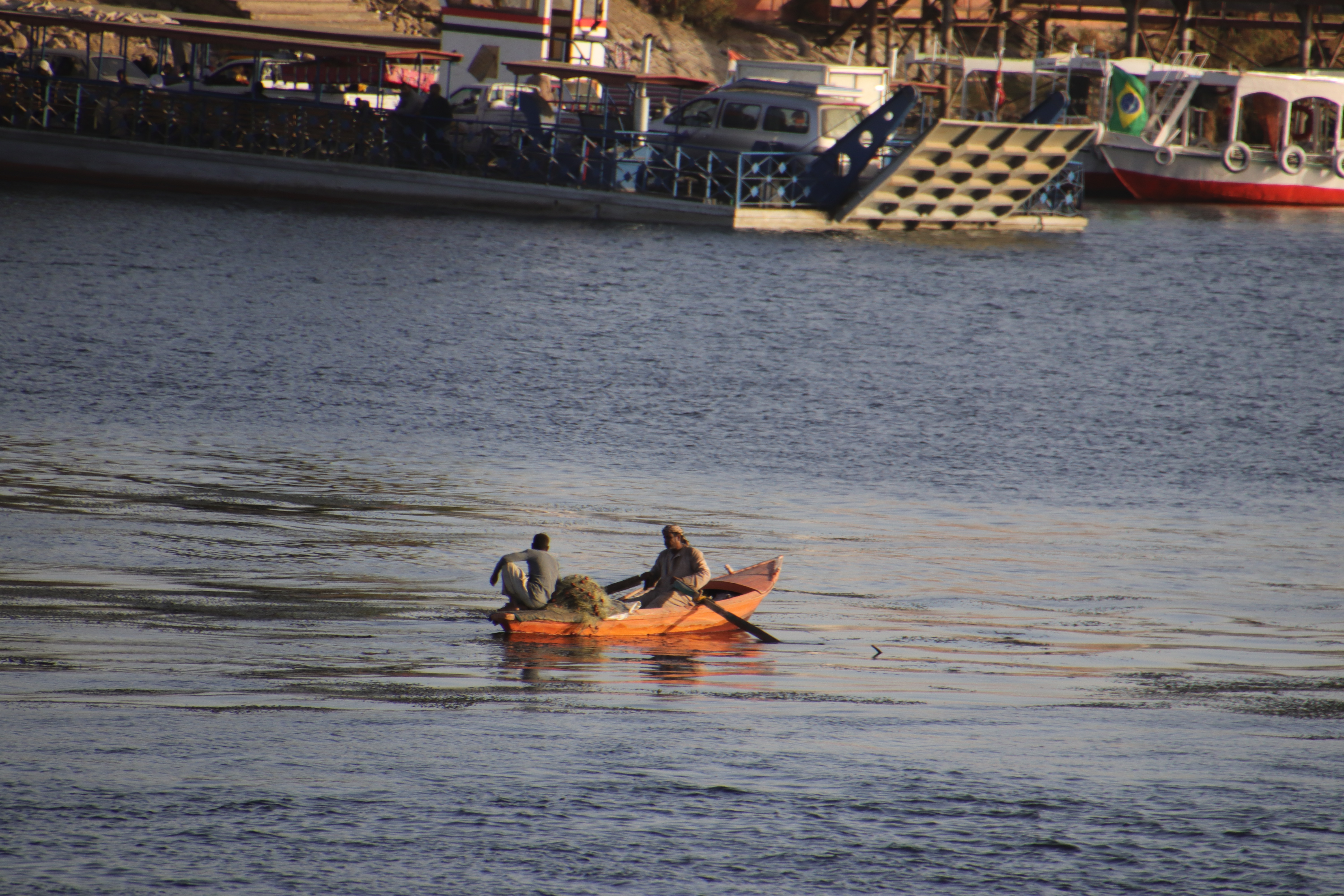 Fishermen in a rowboat