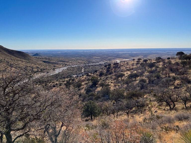 Looking back to the trailhead