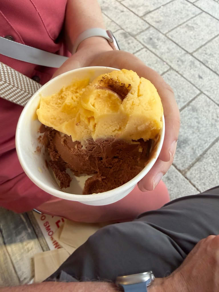 Mango/Passion Fruit and Chocolate Gelato