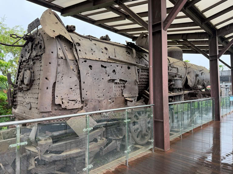 Last locomotive to leave North Korea