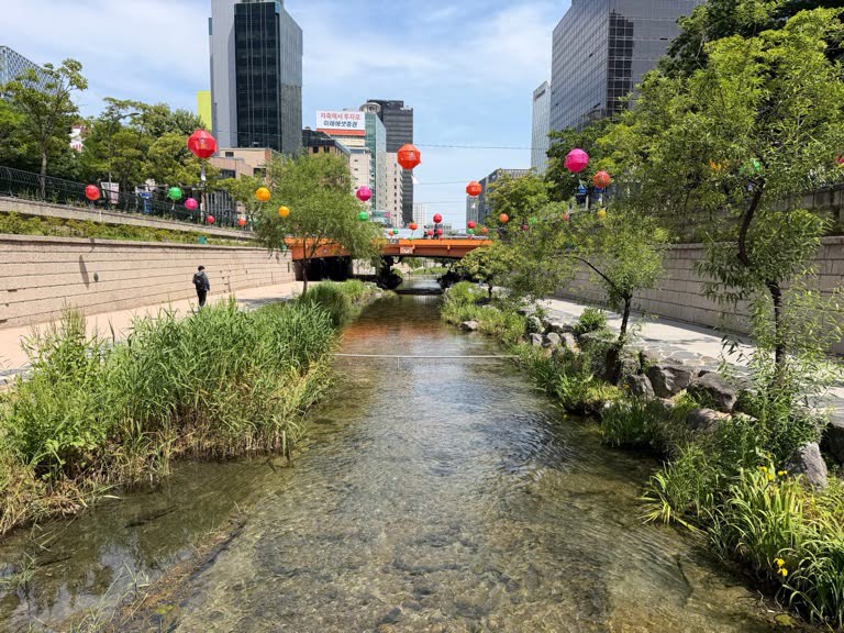 Stream with Lanterns
