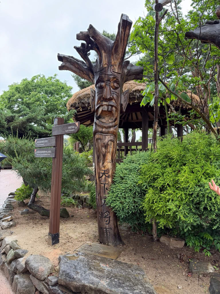 Totem by the entrance to ward off the evil spirits