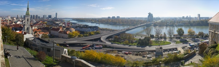 Overlooking the Danube River from the Castle