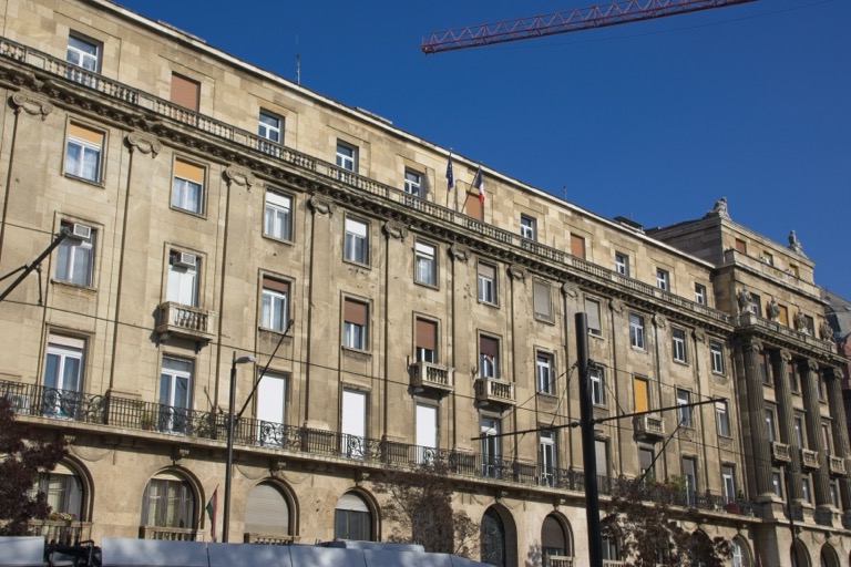 Bullet holes near Parliament
