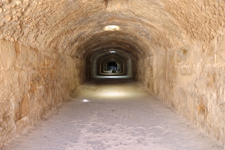 Under the amphitheater