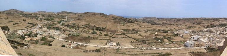 Looking north from the top wall