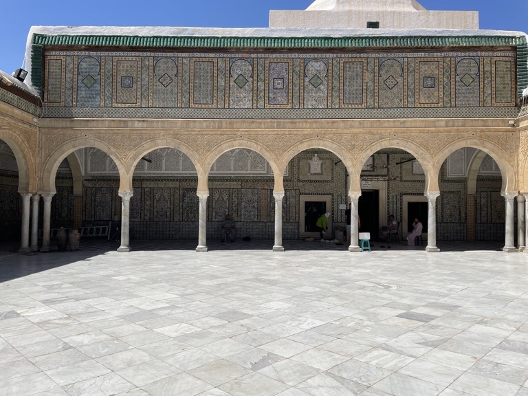 Tilework in the courtyard