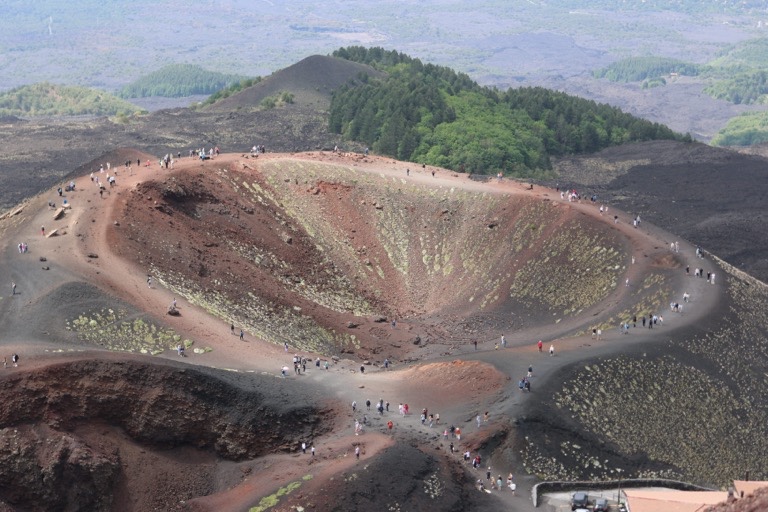 Smaller crater