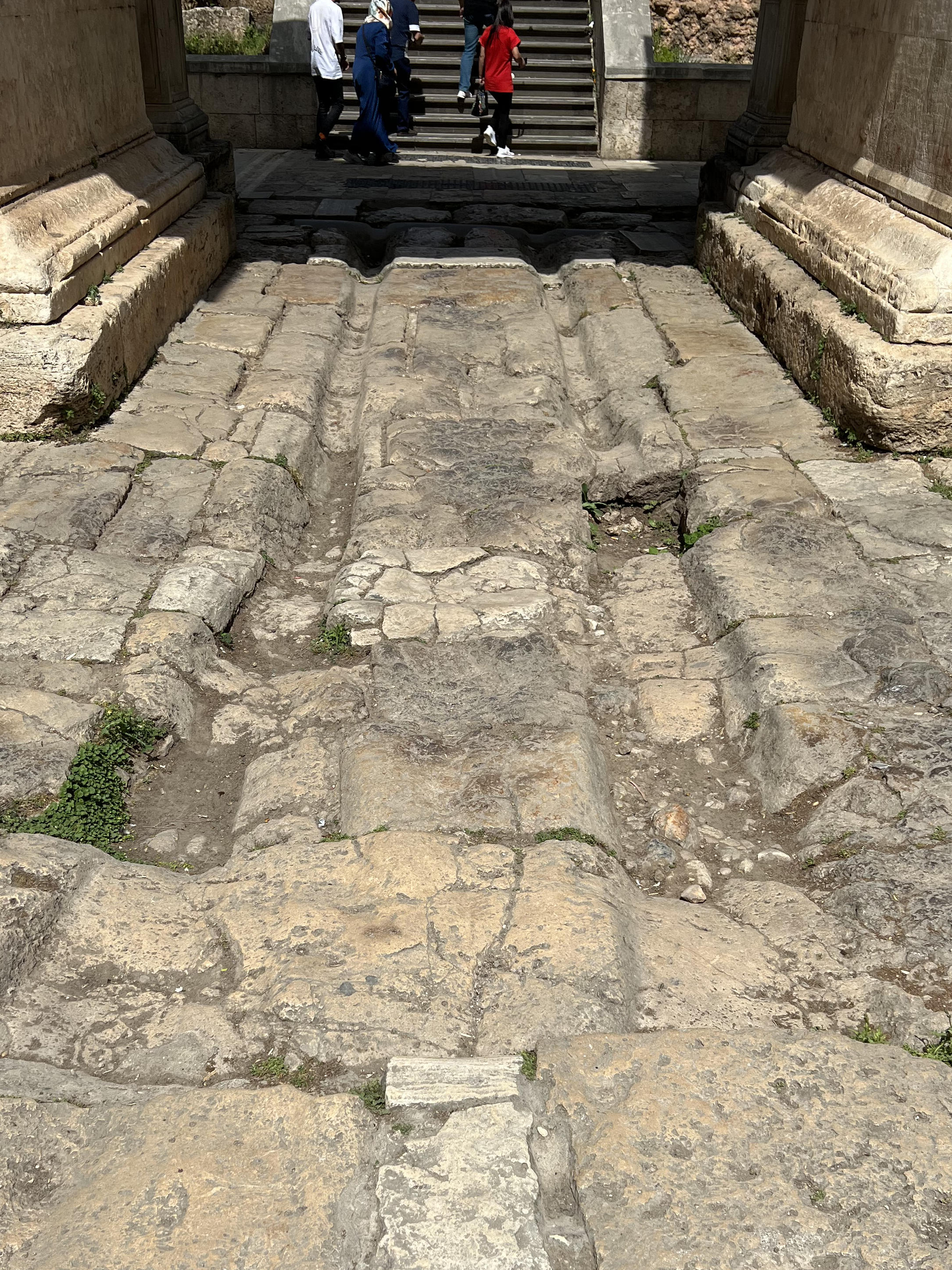 Wagon wheel ruts in Hadrian’s gate