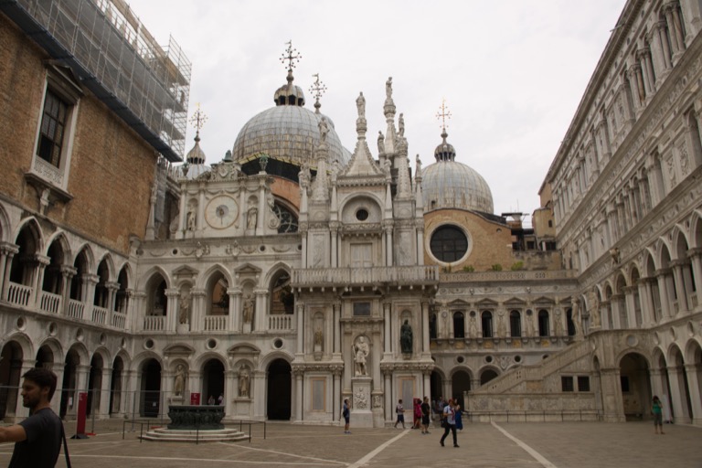 Doge Palace courtyard facing St. Mark&rsquo;s Basilica