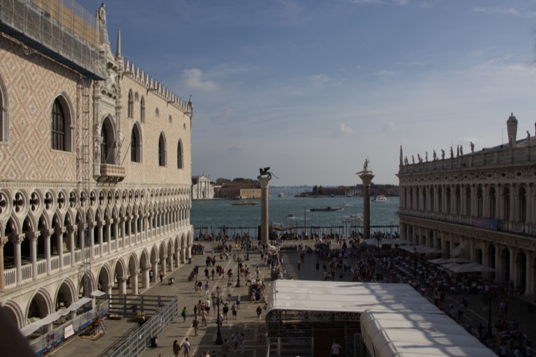 Doge Palace on the left